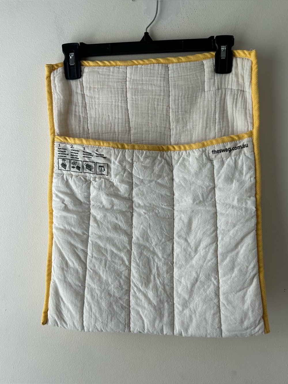 The Swag Large Reusable Produce 100% Cotton Storage Bag Yellow Cream - Picture 6 of 12